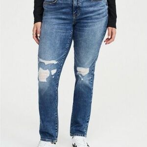Torrid Blue Distressed Boyfriend Jeans